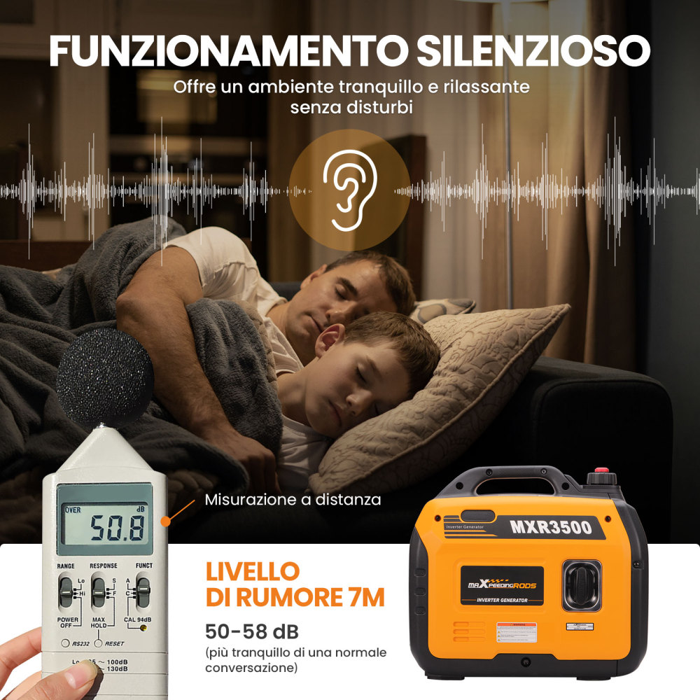 Generatori di energia elettrica da 3300 W Generatore di emergenza approvato